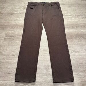 J Brand Pants Mens 38 Brown Cotton Kane Straight Leg Keckley Umburr 38x33 Adult
